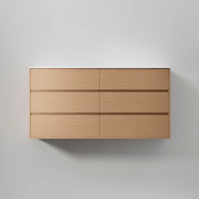 Tvättställsskåp INR Terra Grip Dubbel med 6 Lådor