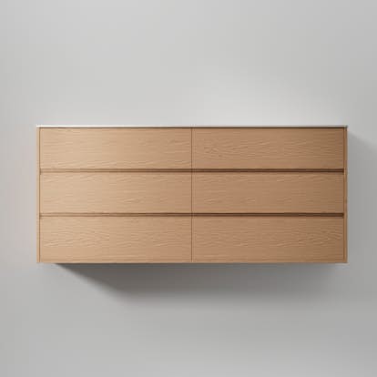 Tvättställsskåp INR Terra Grip Dubbel med 6 Lådor