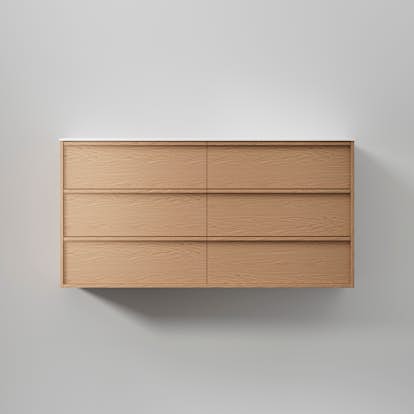 Tvättställsskåp INR Terra Carve Dubbel med 6 Lådor