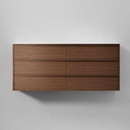 Tvättställsskåp INR Terra Carve Dubbel med 6 Lådor