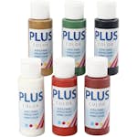 Hobbyfarge Creativ Company Plus Color Jule Farger 6x60 ml/1 Pk