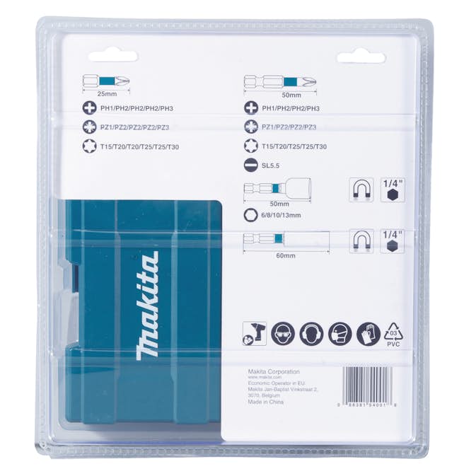 Bitssett Makita B-66880 35 deler