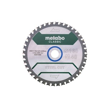Sagblad Metabo Steel Cut Classic 165x20 Z40 FZFA/FZFA 4°