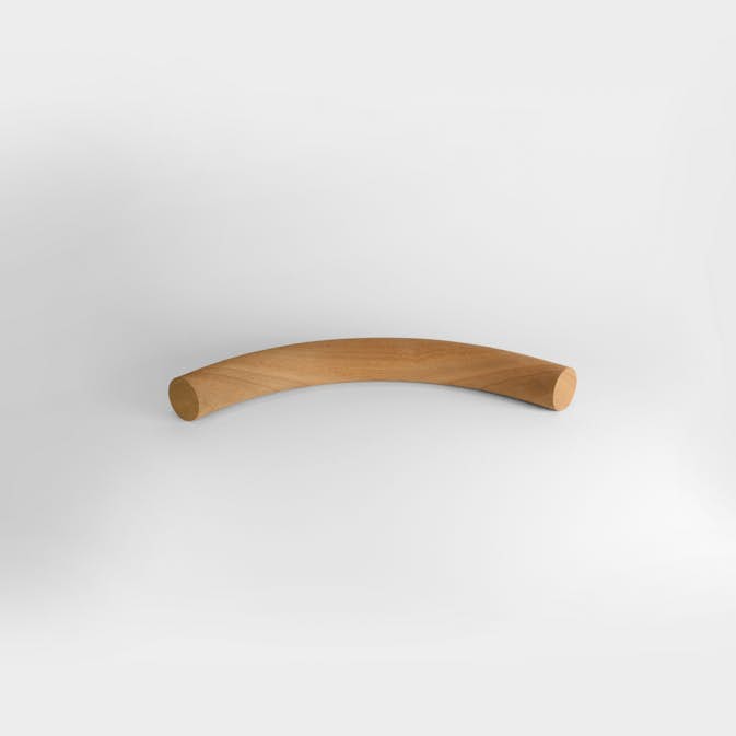 Hjørnebøy Herrljunga Ledstångsfabrik Stigende Ubehandlet Mahogny