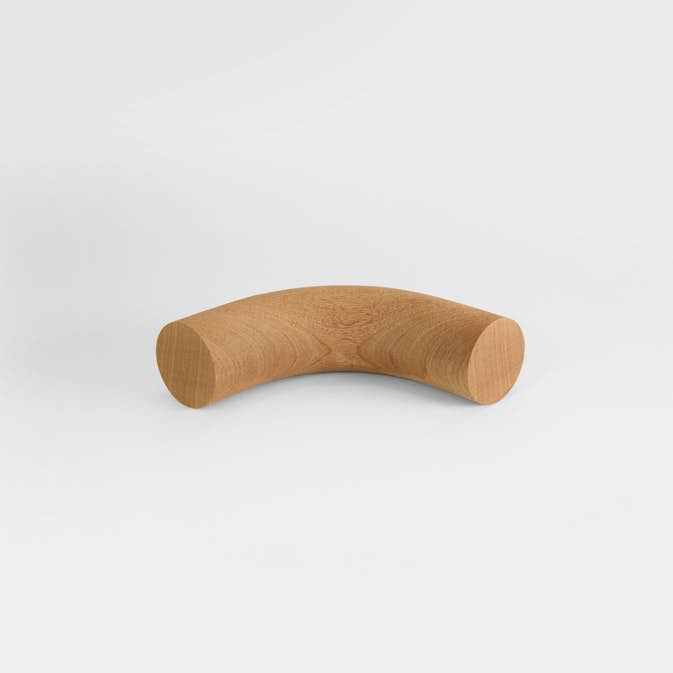 Hjørnebøy Herrljunga Ledstångsfabrik Ubehandlet Mahogny