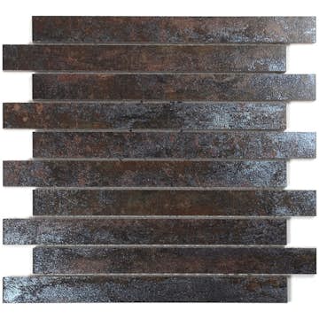 KlinkerMosaikk Arredo Iron Rust Brun Brick 3x30 cm