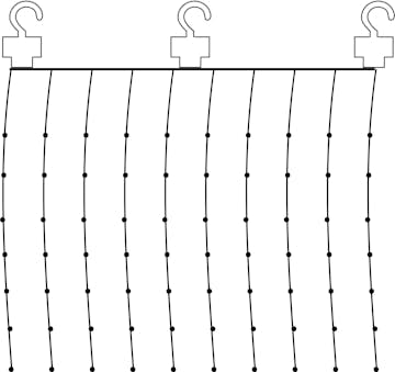 Lysgardin Star Trading Dew Drop med 100 LED-lys, Sølvfarget