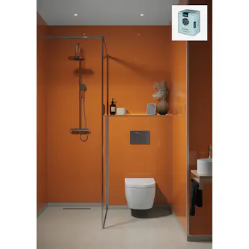 Baderomspanel Fibo 2122 F00 HG Orange med Monteringsskruer