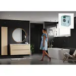 Baderomspanel Fibo 2124 F00 Black Gloss med Monteringsskruer
