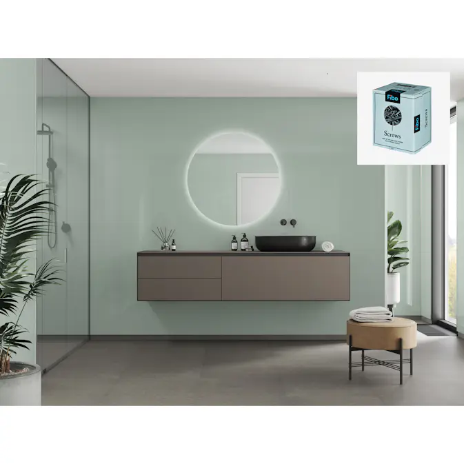Baderomspanel Fibo 4085 F00 Light Mint med Monteringsskruer