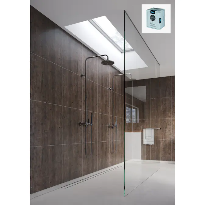 Baderomspanel Fibo 7969 M66 SC Rough Wood med Monteringsskruer