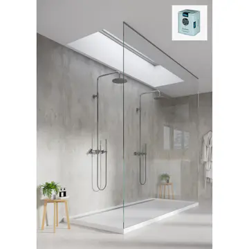 Baderomspanel Fibo 2204 M63 S Cracked Cement med Monteringsskruer