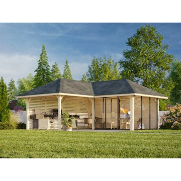 Hagestue Palmako Bianca 24,9 m2 Sett 211 Slide