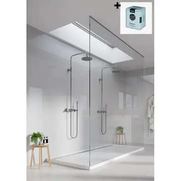 Baderomspanel Fibo 172 Polargrå med Monteringsskruer