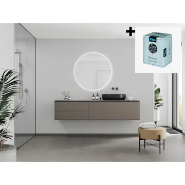 Baderomspanel Fibo 110 White Silk med Monteringsskruer