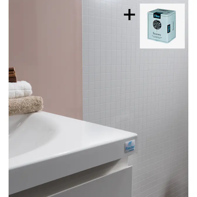 Baderomspanel Fibo 5091 M0303 Athen White med Monteringsskruer