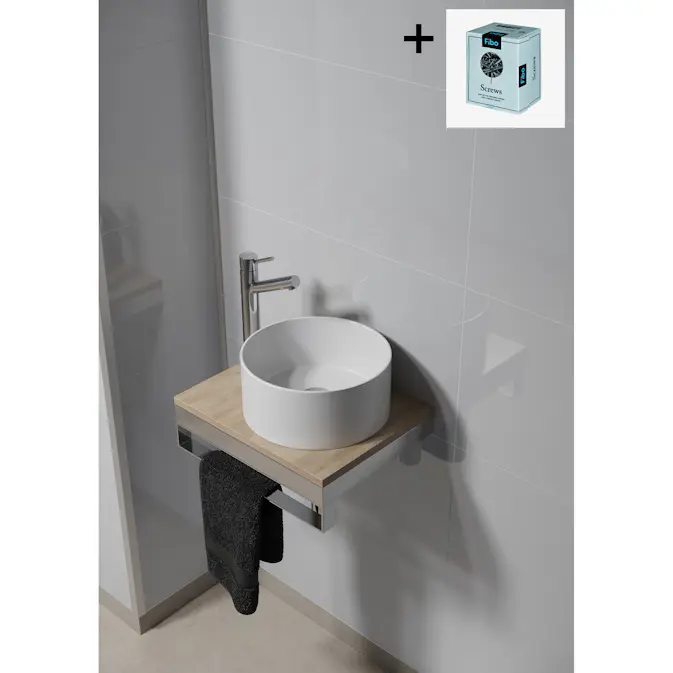 Baderomspanel Fibo 5091 M6040 Athen White med Monteringsskruer