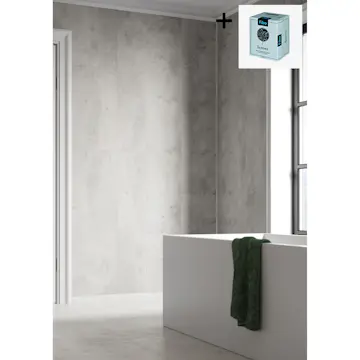 Baderomspanel Fibo 8053 M00 Lentini Grey med Monteringsskruer