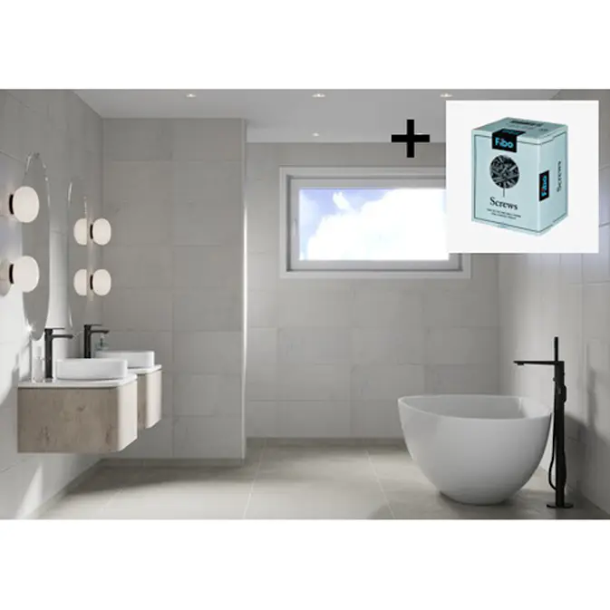 Baderomspanel Fibo 1533 Gris Grande med Monteringsskruer