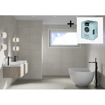 Baderomspanel Fibo 1534 Sand Grande med Monteringsskruer