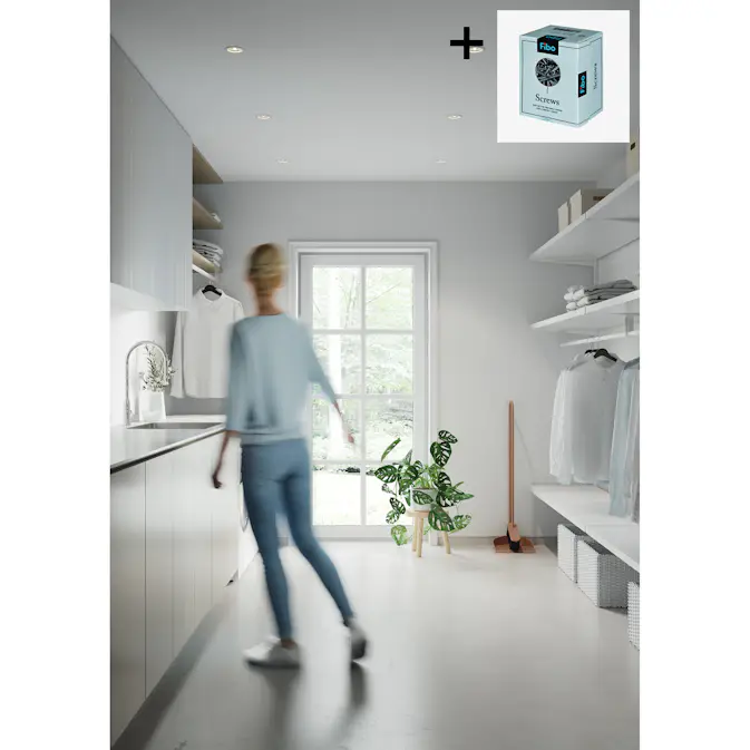 Baderomspanel Fibo 1091 M6060 Rhodos White med Monteringsskruer