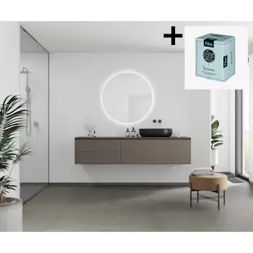 Baderomspanel Fibo 5091 M10 Athen White med Monteringsskruer