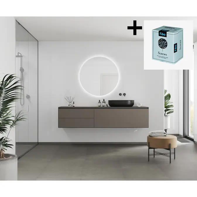 Baderomspanel Fibo 5091 M10 Athen White med Monteringsskruer