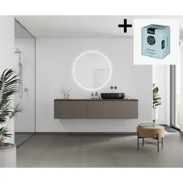 Baderomspanel Fibo 5091 M6060 Athen White med Monteringsskruer