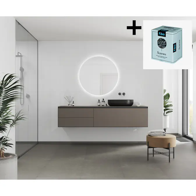 Baderomspanel Fibo 5091 M6060 Athen White med Monteringsskruer