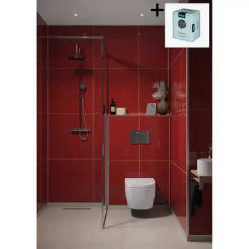 Baderomspanel Fibo 2101 M6060 Red med Monteringsskruer