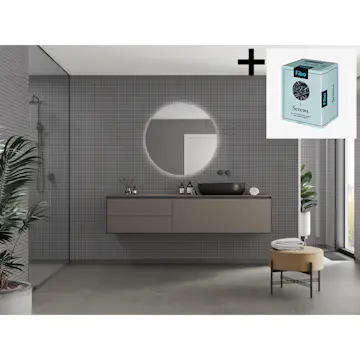 Baderomspanel Fibo 4054 M0303 Antracite med Monteringsskruer