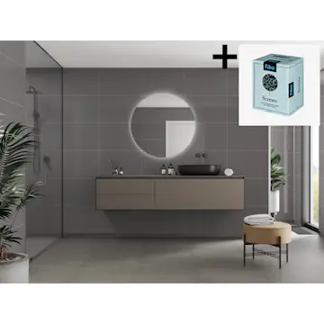 Baderomspanel Fibo 4054 M6040 Antracite med Monteringsskruer