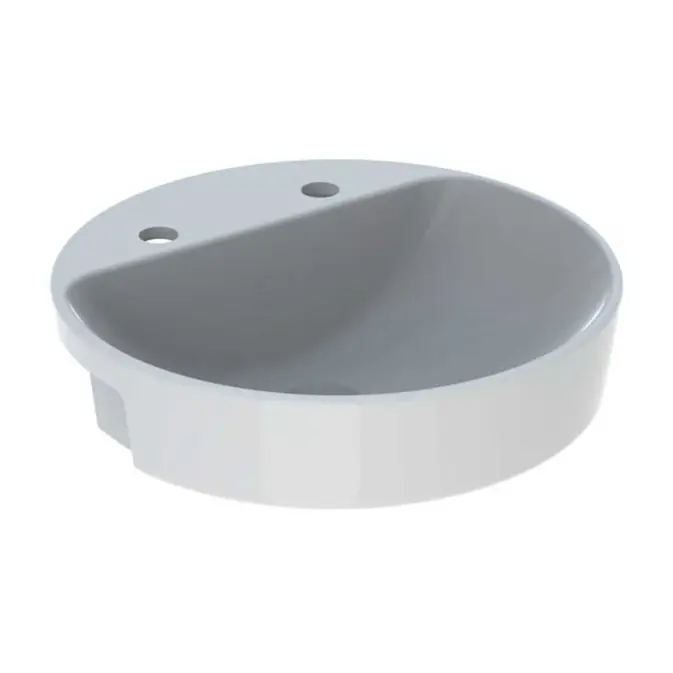 Tvättställ Geberit Variform 500 mm Halvinfälld Runt Kanthylla