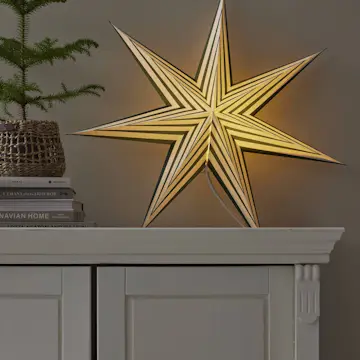 Adventstjerne Star Trading Stripe Papirstjerne 60 cm