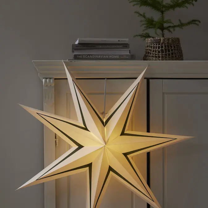 Adventstjerne Star Trading Stripe Papirstjerne 80 cm