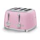 Brødrister Smeg TSF03PKEU Retro Rosa med Ekstra Brede Spor