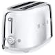 Brødrister Smeg TSF02SSEU Krom Retro med Ekstra Brede Spor