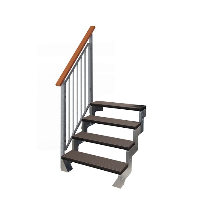Hagetrapp Dolle Gardentop Trimax med Nordic Rekkverk