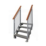 Hagetrapp Dolle Gardentop Trimax med Nordic Rekkverk