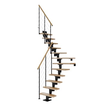 Plassbesparende Trapp Dolle Dublin Eik 1/4-Sving Style6