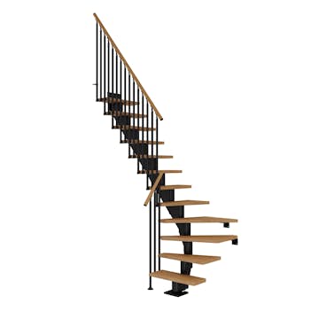 Plassbesparende Trapp Dolle Frankfurt Eik Oljet 1/4-Sving Classic III