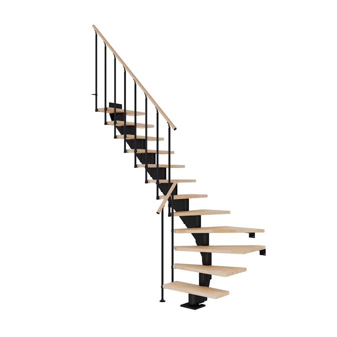 Plassbesparende Trapp Dolle Hamburg Bøk Oljet 1/4-Sving Classic II