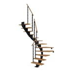 Plassbesparende Trapp Dolle Hamburg Eik Oljet 1/2-Sving Design