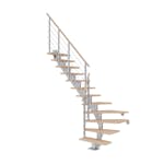 Plassbesparende Trapp Dolle Hamburg Eik Hvitoljet 1/4-Sving Design