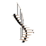Plassbesparende Trapp Dolle Hamburg Eik Hvitoljet 1/2-Sving Design