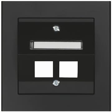 Sentrumsplate Malmbergs Optima Keystone Vinklet 2-Veis Sort