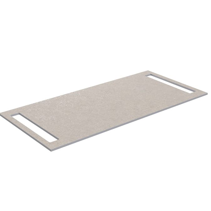 Benkeplate Korsbakken med Håndkleholder Begge Sider