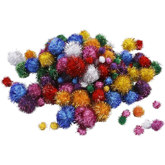 Pomponer Creativ Company D 15-40 mm Glitter 1 Pk