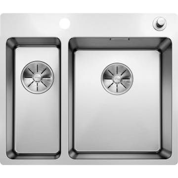 Kjøkkenvask Blanco Andano 340/180 IF/A InFino Dobbel i Rustfritt Stål for Kjøkken og Vaskerom
