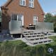 Terrassetrapp PLUS Trinndybde 39 cm B180